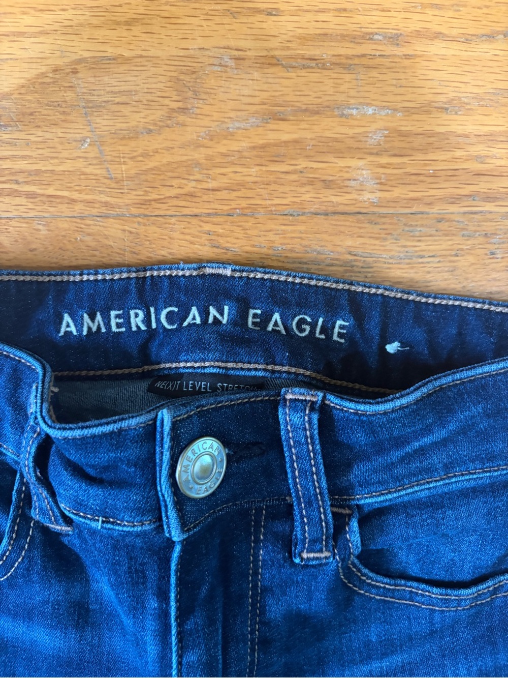 American Eagle Outfitters Dark Blue Skinny Jeans. Size 000 short. - Picture 3 of 7